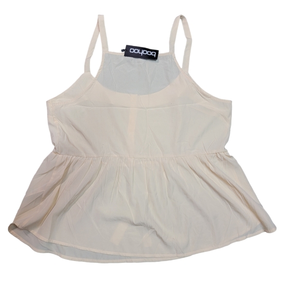 Boohoo Plus Button Smock Stone Cami Shirt Size 18 NWT - Picture 3 of 4